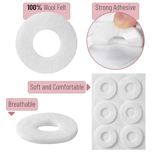 Image of Dr. JK- Felt Callus Pads, 36 pcs, White Round Callus Cushions for Feet, Adhesive Corn Cushions for Feet
