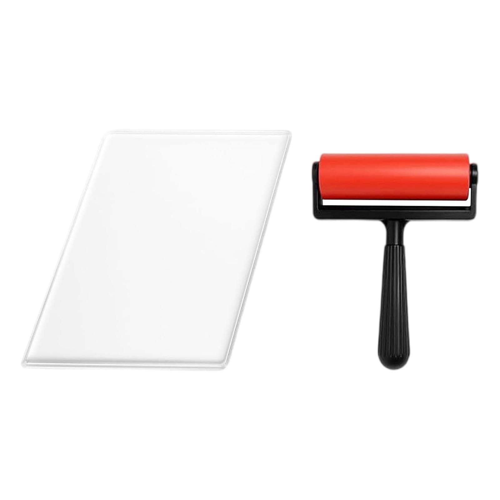 Harilla Gel Plate Lavabile Riutilizzabile Stampa Artistica Monostampa con Rullo Pressa in Gomma Materiale Adatto per Creazione Artistica Scrapbook Diario, M