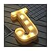Produktbild LED Brief Lichter Alphabet Kunststoff Lampe Warm White Buchstaben Lichter Dekoration Weiße Buchstaben Lichter Festzelt Licht, für Party Hochzeit Empfänge Home, Batteriebetrieben, von DUBENS (J)