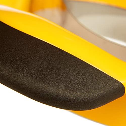 Relaxdays Mango Slicer, Split & Core Mangos, Non-Slip Handles, Stainless Steel Blade, Cutter, Black-Yellow