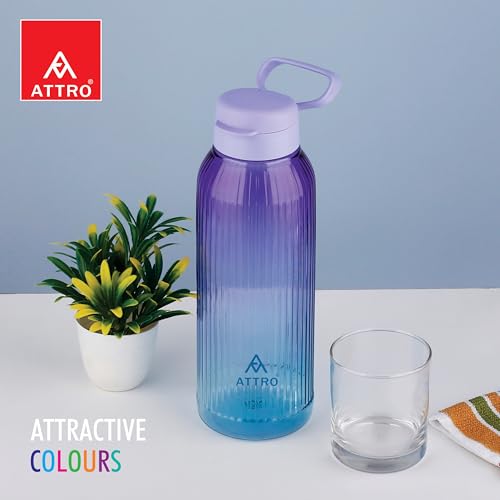 Image of ATTRO Prime Linear Deluxe Water Bottle-Set of 2-Purple Blue-1.5L