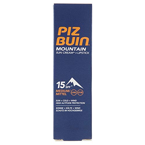 Piz Buin Mountain Sun Cream Crema Solare Spf15 20 Ml + Stick Labbra 2.3 Ml