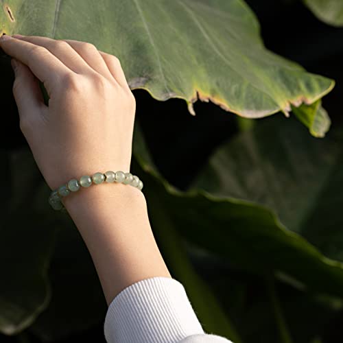 Beaded Crystal Charka Charm Women's Bracelet Jewelry Handmade With 8Mm Green Aventurine Jade Healing Crystal Energy Stone Strength Spiritual Bracelet Inspirational Gifts For Teen Girls Women 7" #TOP2