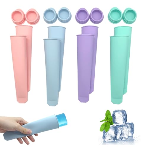 Vordpe Lot de 8 moules à glace en silicone, réutilisables, moules à glace en silicone, parfaits pour les enfants et les adultes