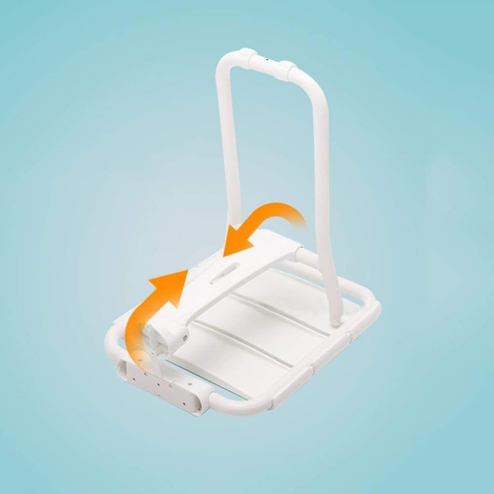 Taburetes De Baño, Taburete De Baño Plegable, Inodoro para Ancianos, Silla De Pared, Taburete De Baño, Taburete Amarillo(Verde-A)