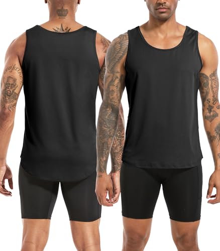 Boyzn Men's Cotton Workout Tank Tops, Athletic Gym Muscle Tank Top, Fitness Bodybuilding Sleeveless Tee Shirts for Men2