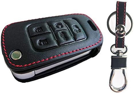 Étui En Cuir Pour Clé Kia EV6 - Compatible Télécommande 7 Boutons 2022 - Protection Anti-rayures, Noir - N'affecte Pas Le Signal