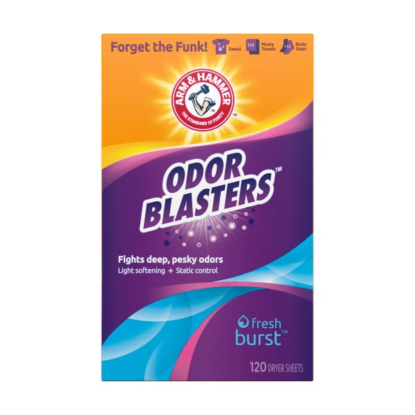Image of ARM & HAMMER Odor Blaster Dryer Sheets, Fresh Burst, 120 Count