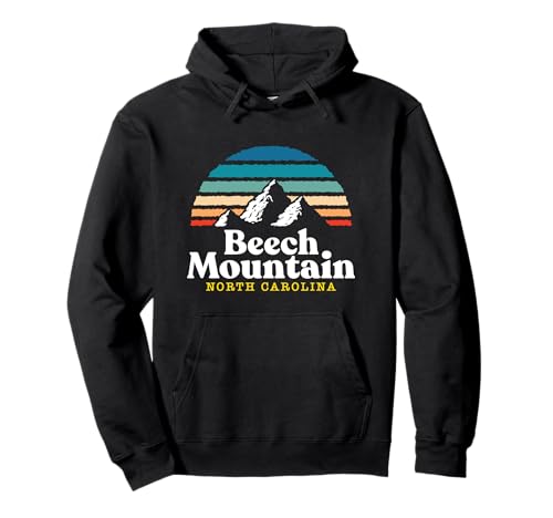 Beech Mountain, North Carolina - USA Ski Resort 1980s Retro Pullover Hoodie