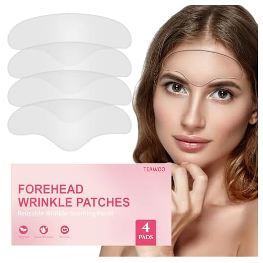 TEAWOO Reusable Forehead Wrinkle Patches | Forehead Wrinkles Treatment | Reusable Silicone Smoothing Pads for Brow Lift | Patches For Wrinkles | Non Invasive Reusable Wrinkle Smoothers | 4 Patches