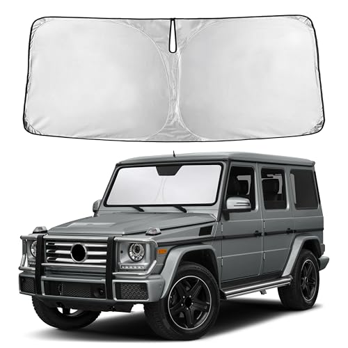 Image of EcoNour Windshield Sunshade Compatible for Mercedes-Benz G Class 1990-2016 2017 2018, Sun Visor for Front Windshield & Window Sun Shade Cover, UV Heat Blocker & Protector, Car Accessories