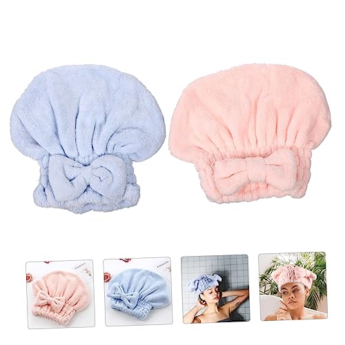 FRCOLOR 6 Peças Chapéu De Lã Coral Para Cabelo Seco Chapéu Feminino Para Banho Toalha De Secagem De