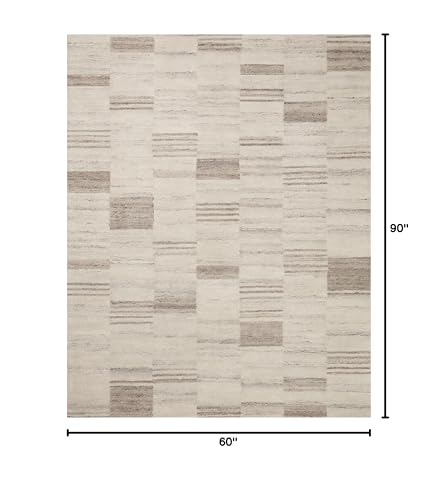 Image of Loloi Amber Lewis Rocky Ivory /Dove 5'-0 inch x 7'-6 inch Area Rug
