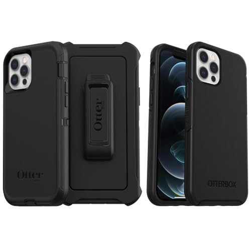 OtterBox coque iPhone 12 / 12 Pro lot Defender et Symmetry noir