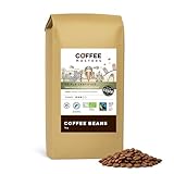 Coffee Masters Triple Certified Arabica Coffee Beans 1kg - Fairtrade, Organic, Medium Roast Whole Bean Ideal for Espresso Machines - The Great Taste Award Winner