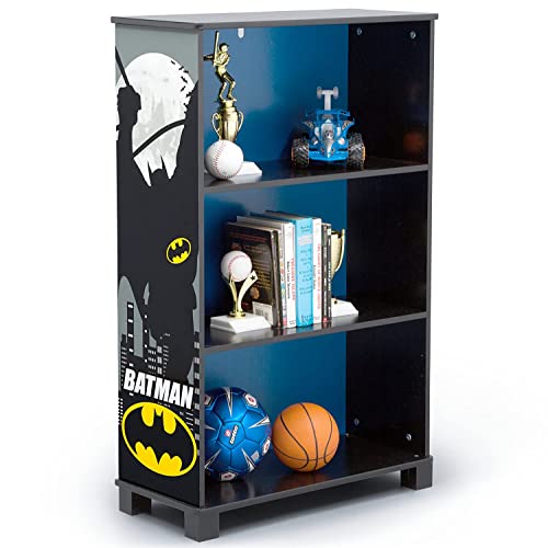 Delta Children Deluxe 3-Shelf Bookcase - Ideal For Books, Homeschooling & More, Dc Comics Batman - Greenguard Gold Certified, Decor #TOP4