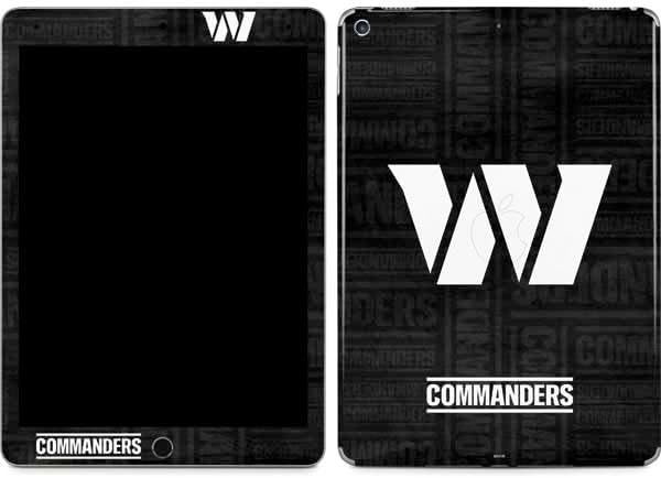 Skinit Decal Tablet Skin Compatible with iPad Air 10.9in (4th Gen, 2020) - Officially Licensed NFL Washington Commanders Black and White Design