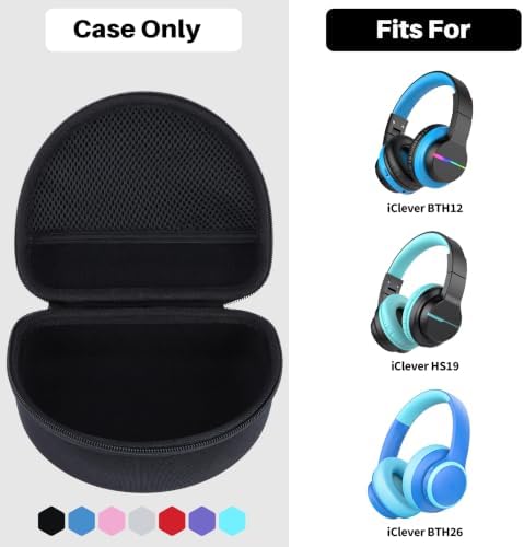 RIYADAone Case for iClever BTH12/HS19/BTH26 Kids Headphones, Red - 2