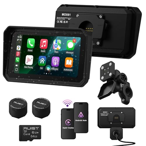 RUIST 6.1 Wireless Motorcycle CarPlay Screen with TPMS Model MOX61