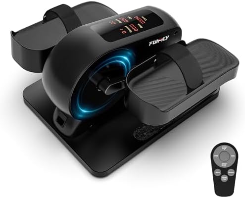 FUNMILY Under Desk Elliptical with its remote control