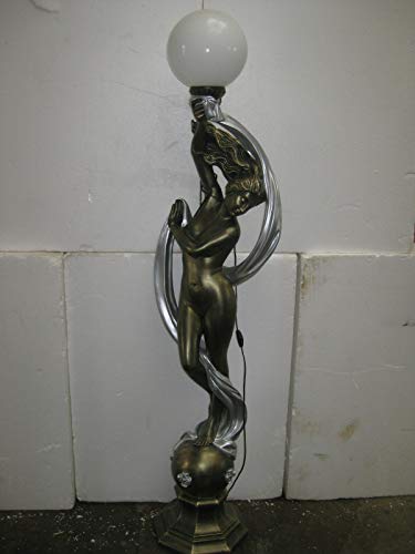 Lámpara alta Venus II de 186 cm en bronce y plata para salones oscuros