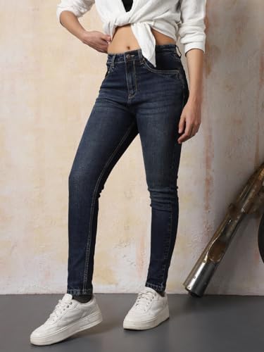 Image of High Star Women Skinny Fit Jeans Blue