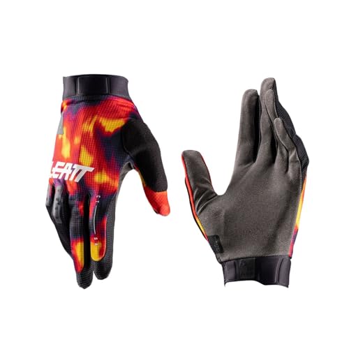 Gants VTT Leatt 1.0 GripR rouge pour vos sorties d'enduro
