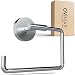 Produktbild ovimar Toilettenpapierhalter Sejero zum Bohren Silber | Klorollenhalter in Edelstahl | Klorollenhalter ohne Deckel | WC Rollenhalter mit Absenkdämpfung zum Bohren | WC Papierhalter