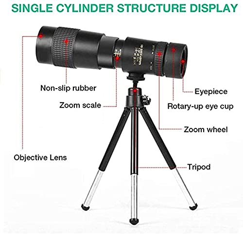 Telescopio monocular 4K de alta potencia óptico e impermeable de 10-300x40mm 6