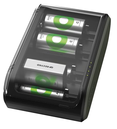 Chargeur de batterie USB universel GP ReCyko - Piles AA AAA C D 9V robustes