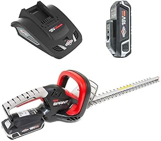 Sprint 18V Lithium-Ion Hedge Trimmer Kit 18HTK, Powered by Briggs & Stratton, 51 cm Blade, Including 2,5Ah Battery and Charger, 5 Years Warranty