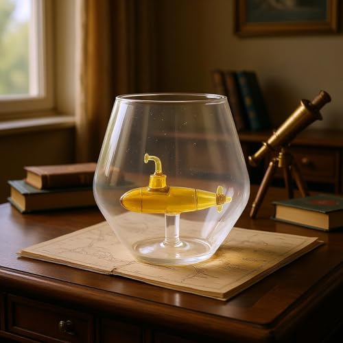 Sous-marin dans un verre pour déco de salon : créez une ambiance marine zen