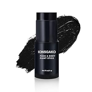 Black Face Paint Stick, Eye Black Stick for Football Baseball Sports Body Paint Foundation Makeup Halloween Zombie SFX Clown Vampire Goth Skeleton Black Face Makeup – Black