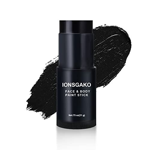 Black Face Paint Stick, Eye Black Stick for Football Baseball Sports Body Paint Foundation Makeup Halloween Zombie SFX Clown Vampire Goth Skeleton Black Face Makeup – Black