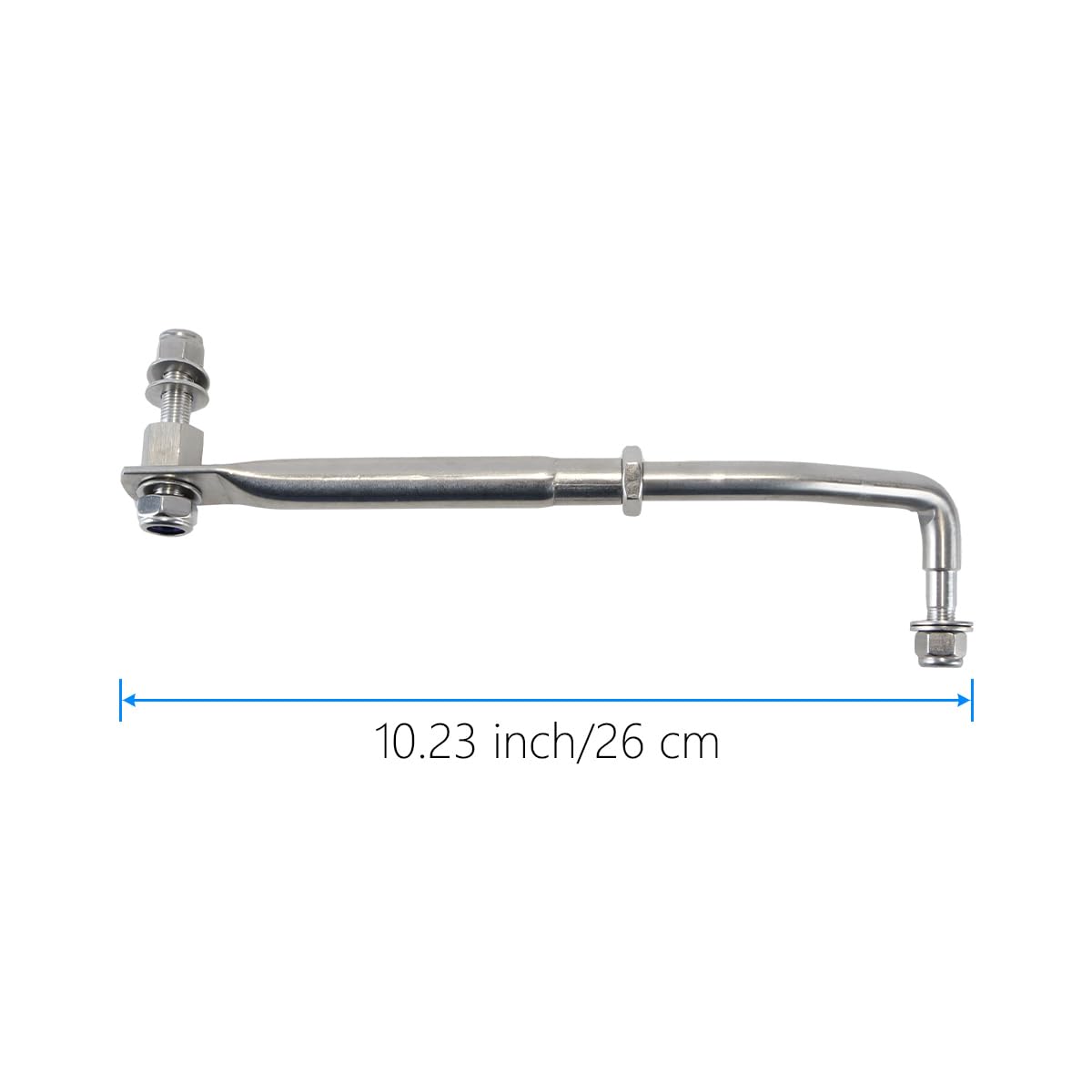 Ubric Barra de dirección para motor fueraborda, ajustable de acero inoxidable de 265 a 315 mm, universal para motores fueraborda de 15 CV a 200 CV