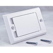 HAYDEN Central Vacuum Wall Inlet - White Square Door 1700-01 Vac Hose Outlet