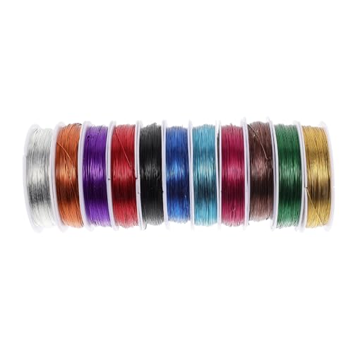 Alambre de hierro de colores de 0.5 mm para hacer collares, pulseras y joyas