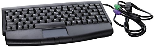 Adesso Mini Black Ps/2 Keyboard With Glidepoint Touchpad (Ack-540) #TOP24