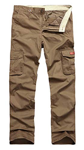 Pantalon décontracté pour hommes en coton style militaire ample grande taille avec poches cargo