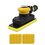 Reciprocating pneumatic sander with dust extraction, 10,000 rpm, with 100 sheets multipurpose pneumatic sanding tool for sanding, polishing, finishing and DIY handicrafts
