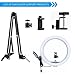 Webcam Selfie Light with Clamp Mount Stand,10 Inch Ring Light with Boom Arm Holder Compatible with Logitech C920 StreamCam C922 C930e C925e C615 Brio 500 4K webcams