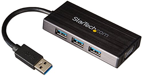 Startech Usb 3.0 To Vga External Monitor Graphics Adapter With 3-Port Usb Hub 3.0 Mini Dock (Usb32Vgaeh3) #TOP23