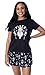 Disney Villains Women's Vixen Ursula the Sea Witch Shirt and Shorts 2 Piece Pajama Set (Small)