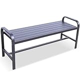 Finition robuste et antirouille : ce banc de jardin est fabriqué en aluminium moulé avec revêtement en poudre pour maintenir la résistance à la rouille et aux intempéries. Les coins du banc ont été traités, ce qui est suffisamment robuste pour être utilisé pendant des années.