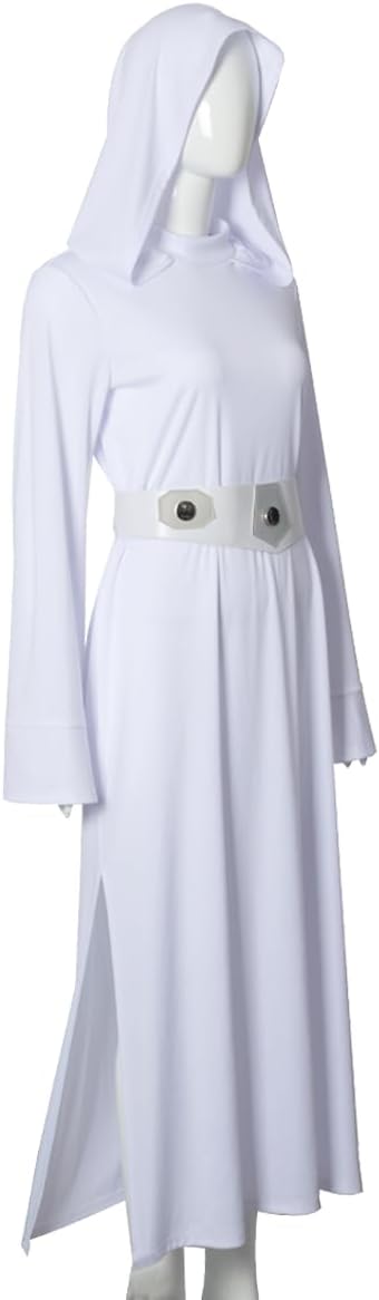 Women Princess Costume Long Robe Star Cosplay Dress Halloween Outfits with Belt
