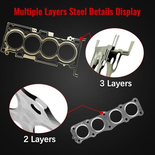 Image of 223112GGB0 Head Gasket for Hyundai Sonata Kia Optima Sorento 2.4 2016-2020,G4KJ Head Gasket Kit for Kia Sportage 2.4L 2017-2020, Santa Fe 2017-2020, Tucson 2018 2019 Cylinder Gasket Kit with Bolts