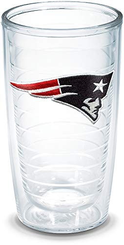 Tervis Plastic Made In Usa Double Walled Nfl New England Patriots Insulated Tumbler Cup Keeps Drinks Cold & Hot, 16Oz - No Lid, Primary Logo #TOP3