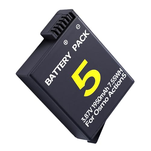 YUEFANSEN Batería de Reemplazo para dji Osmo Action 5 Pro/4/3 & Osmo 360, Batería de Li-Ion 1950mAh con Resistencia a Bajas Temperaturas, Compatible con dji Action 5 Pro Action 4 Action 3 Cámaras