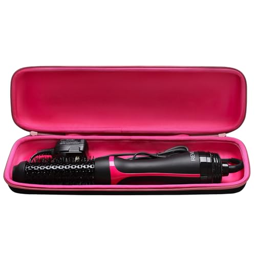 L LTGEM Estojo Rígido De Eva Para Secador E Modelador Cabelo Revlon One Step Root Booster Round Brush - Bolsa Protetora Transporte Armazenamento, Rosa