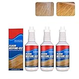 Floor Restore Eez, réparateur de sols en bois dur et stratifié – 150 ml, protège et entretient les planchers en bois, vernis pour planchers en bois, huile pour bois (3 pièces)